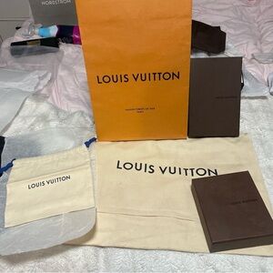 LOUIS VUITTON BUNDLE | BOXES, DUSTER BAGS & RETAIL BAG